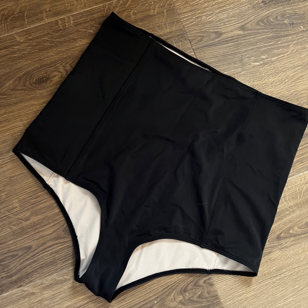 Kortni Jeane High-Waisted Black Women's Swim Bottoms